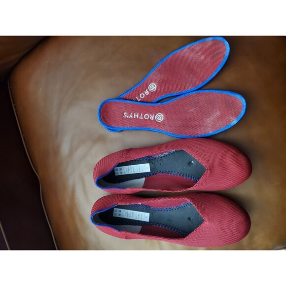 Rothy's The Flat Ballet Red Knit Classic Casual Shoes Women’s US 11 EU 41.5 EUC - Picture 6 of 10